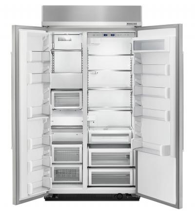 42" KitchenAid 25.5 Cu. Ft. Built-In Side by Side Refrigerator - KBSN602ESS