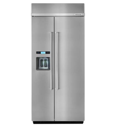 36" KitchenAid 20.8 Cu. Ft. Built-In Side-by-Side Refrigerator - KBSD606ESS