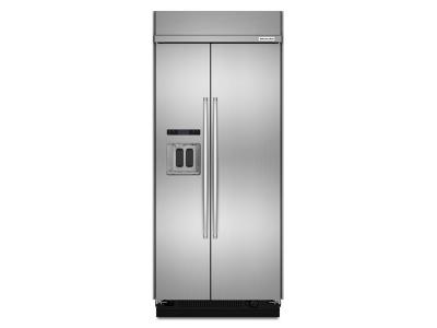 36" KitchenAid 20.8 Cu. Ft. Built-In Side-by-Side Refrigerator - KBSD606ESS