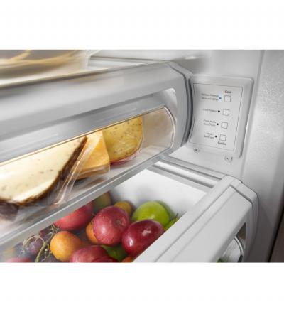 42" KithenAid 25.5 Cu. Ft. Built-In Side by Side Refrigerator With PrintShield Finish - KBSN602EBS