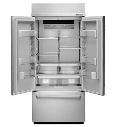 36" KitchenAid 20.8 Cu. Ft. Built In Stainless Steel French Door Refrigerator with Platinum Interior Design - KBFN506ESS