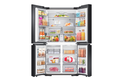 36" Samsung 29 Cu. Ft. Bespoke 4-Door Flex French Door Refrigerators With Navy Glass Panel - F-RF29A9674141