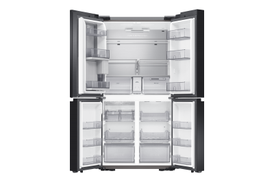36" Samsung 29 Cu. Ft. Bespoke 4-Door Flex French Door Refrigerators With Matte Black Steel Panel - RF29A967MTMT