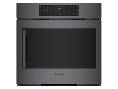 30" Bosch 800 Series Convection Single Oven in Black stainless steel - HBL8444RUC