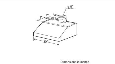 30" Bosch Professional-Style Under-Cabinet Hood - DPH30652UC