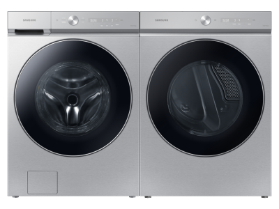 27" Samsung 5.3 Cu. Ft. Bespoke Ultra Capacity Front Load Washer and 7.6 Cu. Ft. Dryer with Bespoke Design and AI Optimal Dry - WF53BB8900ATUS-DVE53BB8900TAC