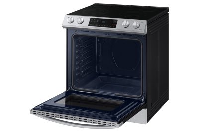 30" Samsung 6.3 Cu. Ft. Electric Range With Slide-in Design In Stainless Steel - NE63T8111SS/AC