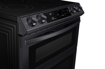 30" Samsung 6.3 Cu. Ft. Electric Range With Flex Duo And Air Fry In Black Stainless Steel - NE63T8751SG/AC