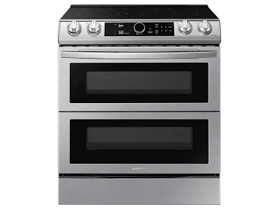 30" Samsung 6.3 Cu. Ft. Electric Range With Flex Duo And Air Fry In Stainless Steel - NE63T8751SS/AC