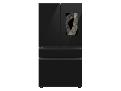 36" Samsung 22.5 Cu. Ft. Bespoke 4-Door Family Hub Counter-Depth French Door Refrigerator with Charcoal Panels - F-RF23BB893333