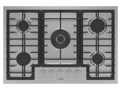 30" Bosch 800 Series Gas Cooktop in Stainless Steel - NGM8058UC