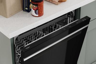 24" Whirlpool Built-in Large Capacity Dishwasher with 3rd Rack in Black - WDTA50SAKB