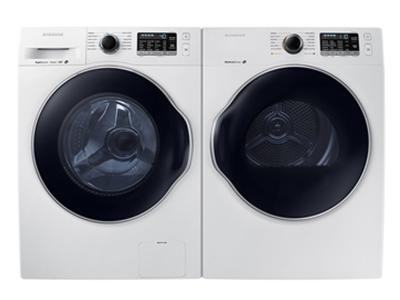 Samsung WW6800 Front loading Washer And Samsung 4.0cu.ft. Electric Dryer with Sensor Dry function-WW22K6800AW-DV22K6800EW 6800 Pair