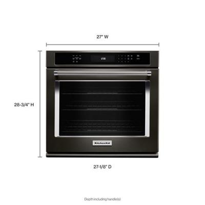 27" KitchenAid 4.3 Cu. Ft. Single Wall Oven With Even-Heat True Convection - KOSE507EBS