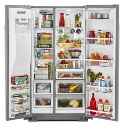 36" KitchenAid 24.8 Cu Ft. Side-by-Side Refrigerator - KRSF705HPS