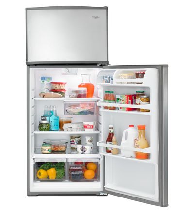 28" Whirlpool 16.0 Cu. Ft. Top-Freezer Refrigerator With Improved Design - WRT316SFDM