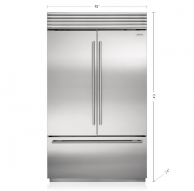 48" SubZero  Classic French Door Refrigerator With Pro Handle in Stainless Steel - CL4850UFD/S/P