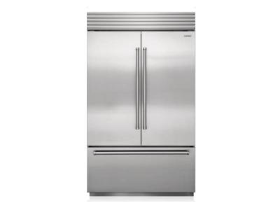 48" SubZero Classic French Door Refrigerator with Internal Dispenser  and Tubular Handle - CL4850UFDID/S/T