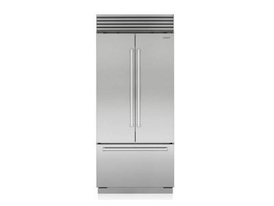 36" SubZero Classic French Door Refrigerator with Internal Dispenser And Tubular Handle  - CL3650UFDID/S/T
