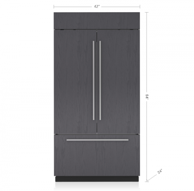 42" SubZero Classic French Door Refrigerator with Internal Dispenser in Panel Ready - CL4250UFDID/O