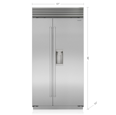 42" SubZero Classic Side-by-Side Refrigerator with Internal Dispenser - CL4250SID/S/P