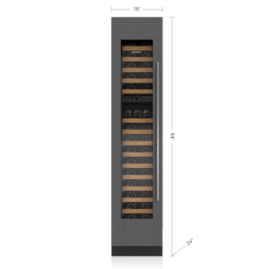 18" SubZero Designer Left Hinge Wine Storage with Panel Ready - DEC1850W/L