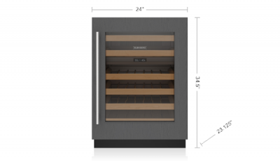 24" SubZero Designer Right Hinge Undercounter Wine Storage - DEU2450W/R