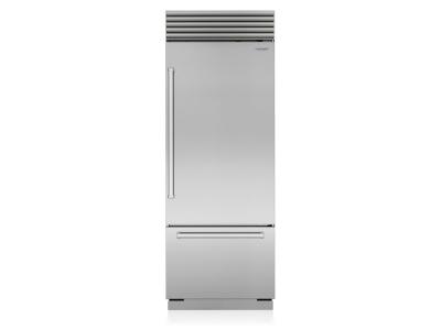 30" SubZero Pro Handle Left Hinge Classic Over-and-Under Refrigerator With Internal Dispenser - CL3050UID/S/P/L