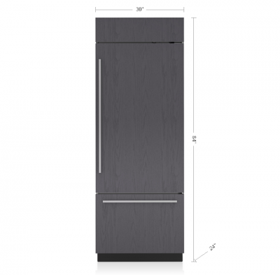 30" SubZero Left Hinge Classic Over-and-Under Refrigerator With Internal Dispenser - CL3050UID/O/L