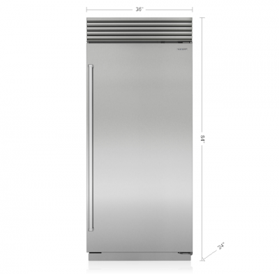 36" SubZero Built-in Tubular Handle Left Hinge Classic Freezer - CL3650F/S/T/L