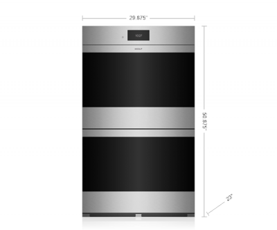 30" Wolf M Series Contemporary Stainless Steel Built-In Double Oven DO3050CM/S