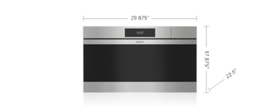 30" Wolf M Series Contemporary Stainless Steel Handleless Convection Steam Oven - CSOP3050CM/S
