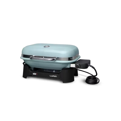 23" Weber Lumin Compact Electric Grill in Ice Blue - 91400901