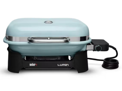 23" Weber Lumin Compact Electric Grill in Ice Blue - 91400901