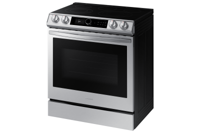 30" Samsung 6.3 Cu. Ft. Electric Range With True Convection And Air Fry In Stainless Steel - NE63T8711SS