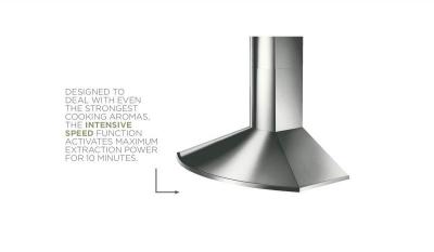 30" Faber Tender Wall Mount Chimney Hood - TEND30SSV