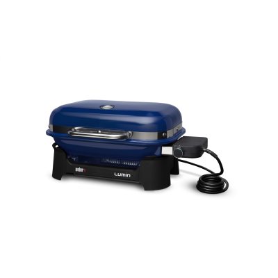23" Weber Lumin Compact Electric Grill in Deep Ocean Blue - 91300901