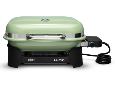 23" Weber Lumin Compact Electric Grill in Light Green - 91070901