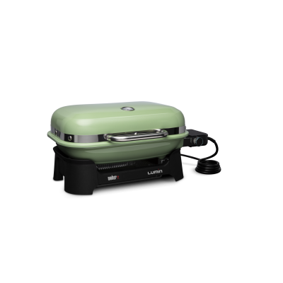 23" Weber Lumin Compact Electric Grill in Light Green - 91070901