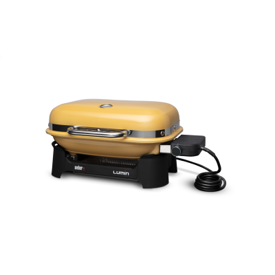 23" Weber Lumin Compact Electric Grill in Golden Yellow - 91280901