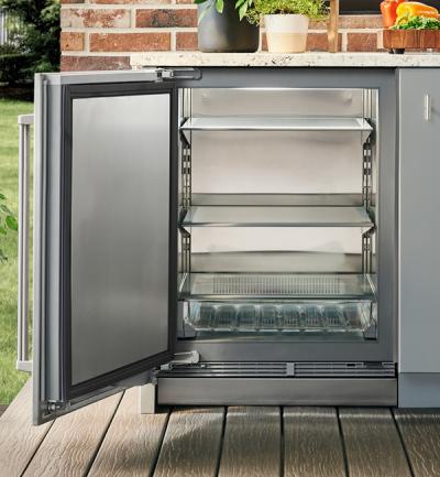 24" SubZero 5.4 Cu. Ft. Outdoor Right-Hinge Undercounter Refrigerator in Panel Ready - DEU2450RO/R