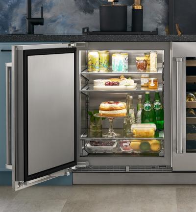 24" SubZero 5.4 Cu. Ft. Outdoor Left-Hinge Undercounter Refrigerator in Panel Ready - DEU2450RO/L