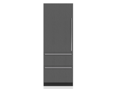 30" SubZero Designer Left Hinge Over-and-Under Refrigerator With Internal Dispenser - DET3050RID/L