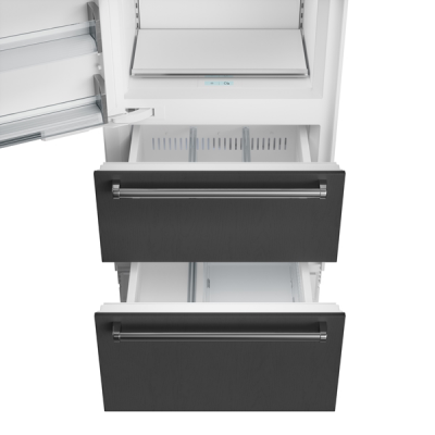30" SubZero Designer Left Hinge Over-and-Under Freezer With Ice Maker - DET3050FI/L
