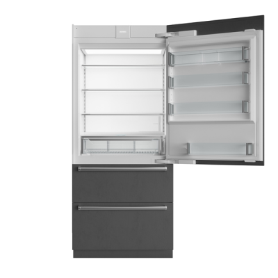 36" SubZero Designer Left Hinge Over-and-Under Refrigerator - DET3650R/L