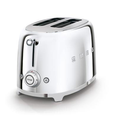 SMEG 50's Retro Style Aesthetic 2x2 Slice Toaster - TSF01SSUS