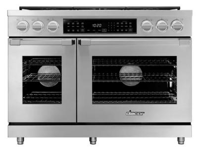 48" Dacor Professional Style Liquid Propane Pro Range In Silver Stainless Steel - HDPR48S-C/LP