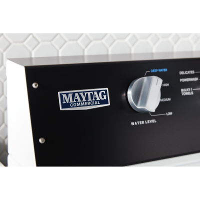 27" Maytag 3.5 Cu. Ft. Commercial-Grade Residential Agitator Washer in White - MVWP586GW