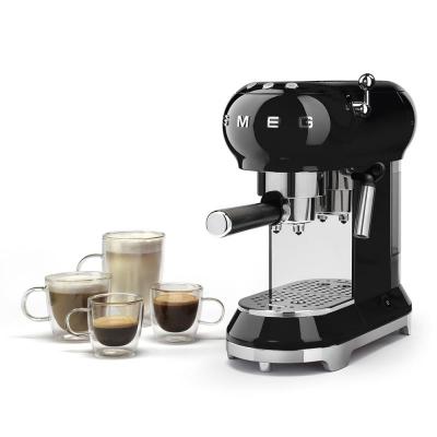 SMEG 50's Style Espresso Manual Coffee Machine In Black - ECF01BLUS