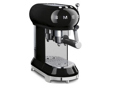 SMEG 50's Style Espresso Manual Coffee Machine In Black - ECF01BLUS